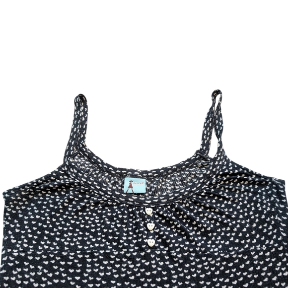 Damsel Babydoll Tank Y2K Vintage Womens Medium Hearts Stretch Soft Comfy Cotton - Picture 7 of 10